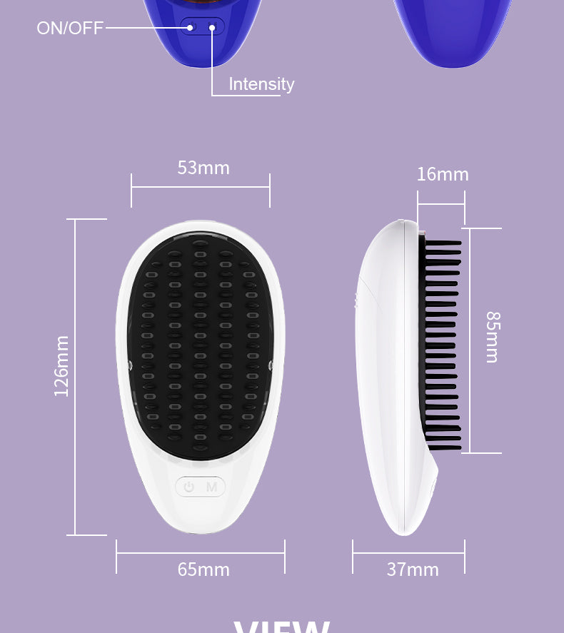 ULK-H02 Portable Hair Growth Care Massage Electric Wireless Infrared Ray Massage Comb