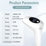 ULK-002 IPL 900,000 Flash Epilator Home Use Hair Removal Ipl Machine